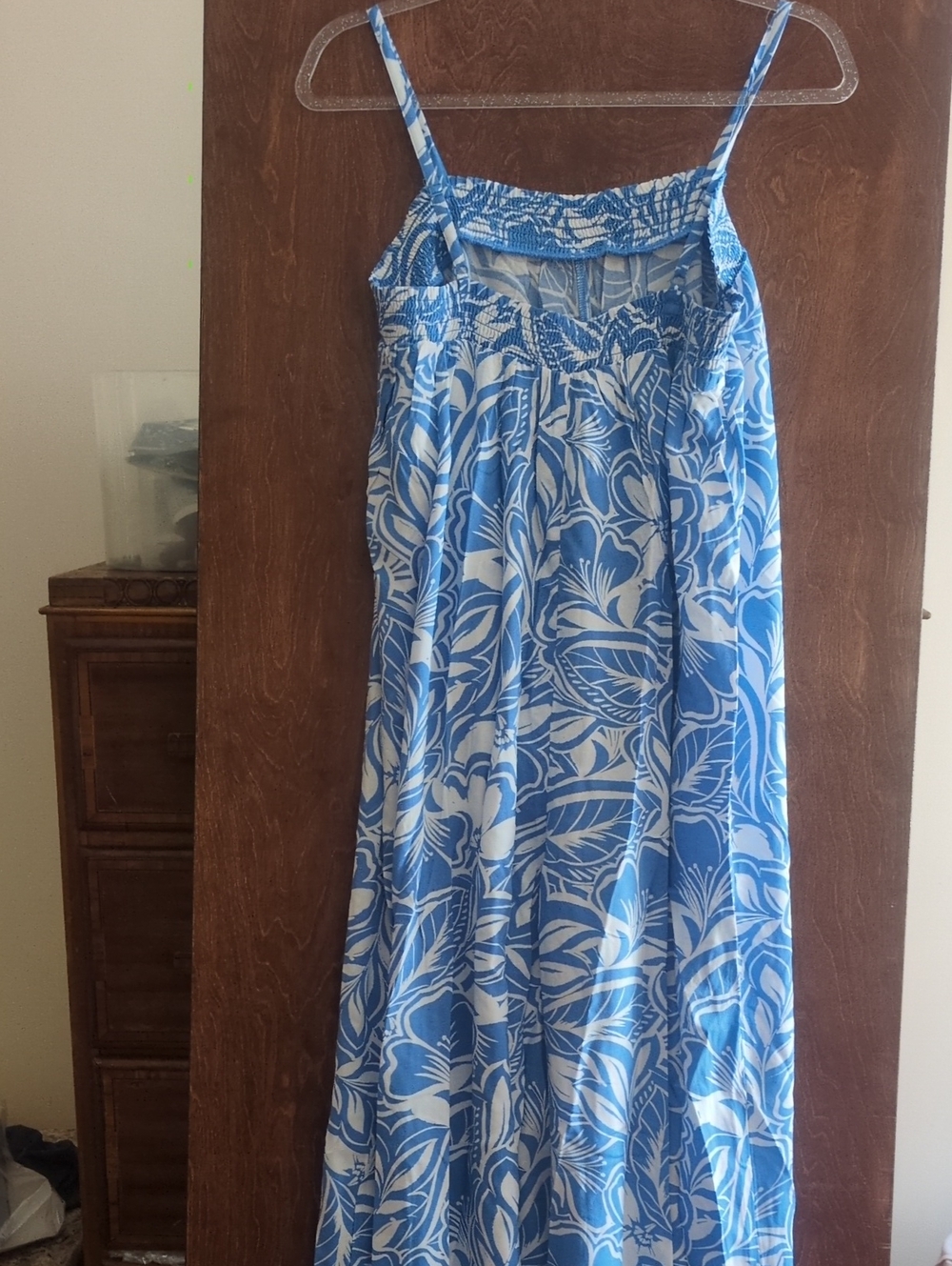 Old Navy Blue and White Floral Maxi Dress